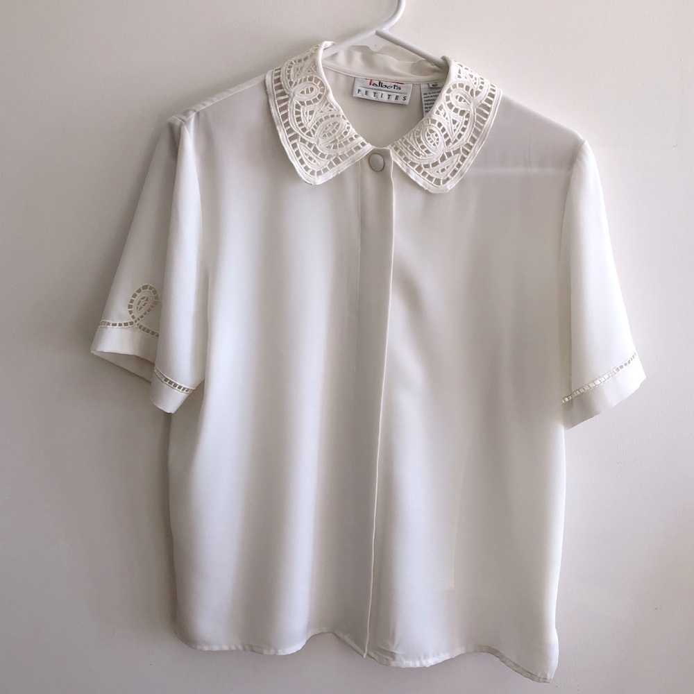 Talbots white blouse